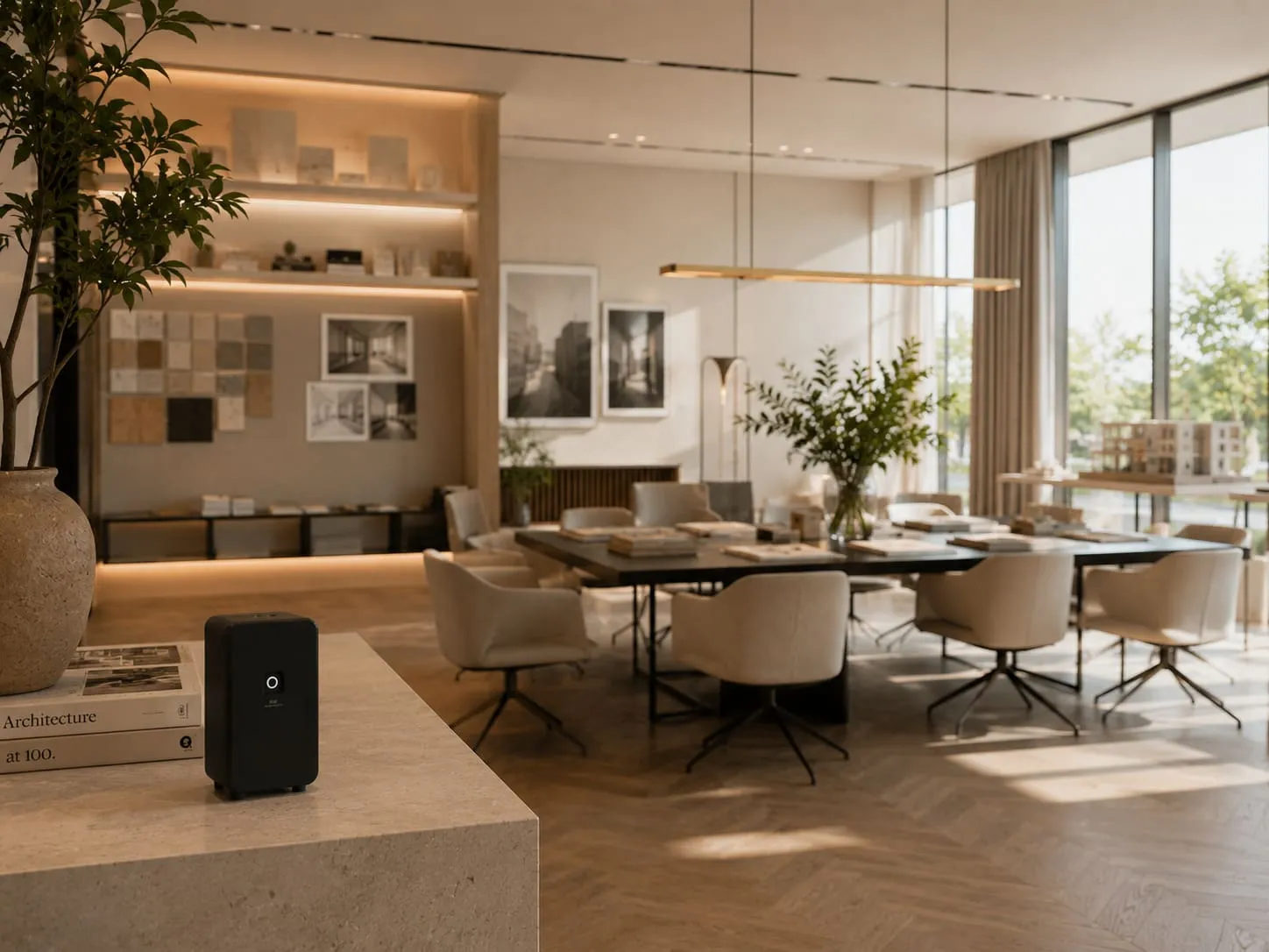 Diffuseur Guilbert Parfums dans un cabinet d'architecte d'intérieur